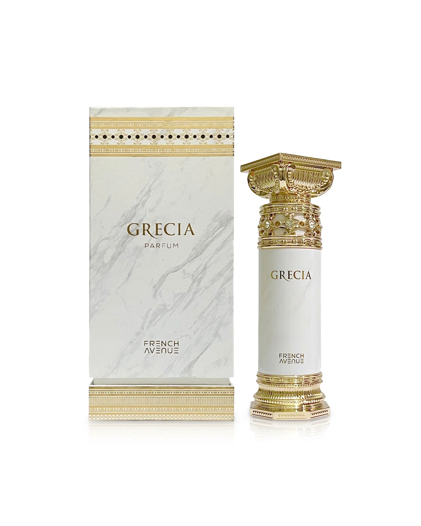 Flacon de parfum Grecia French Avenue Fragrance World Eau de Parfum unisexe original