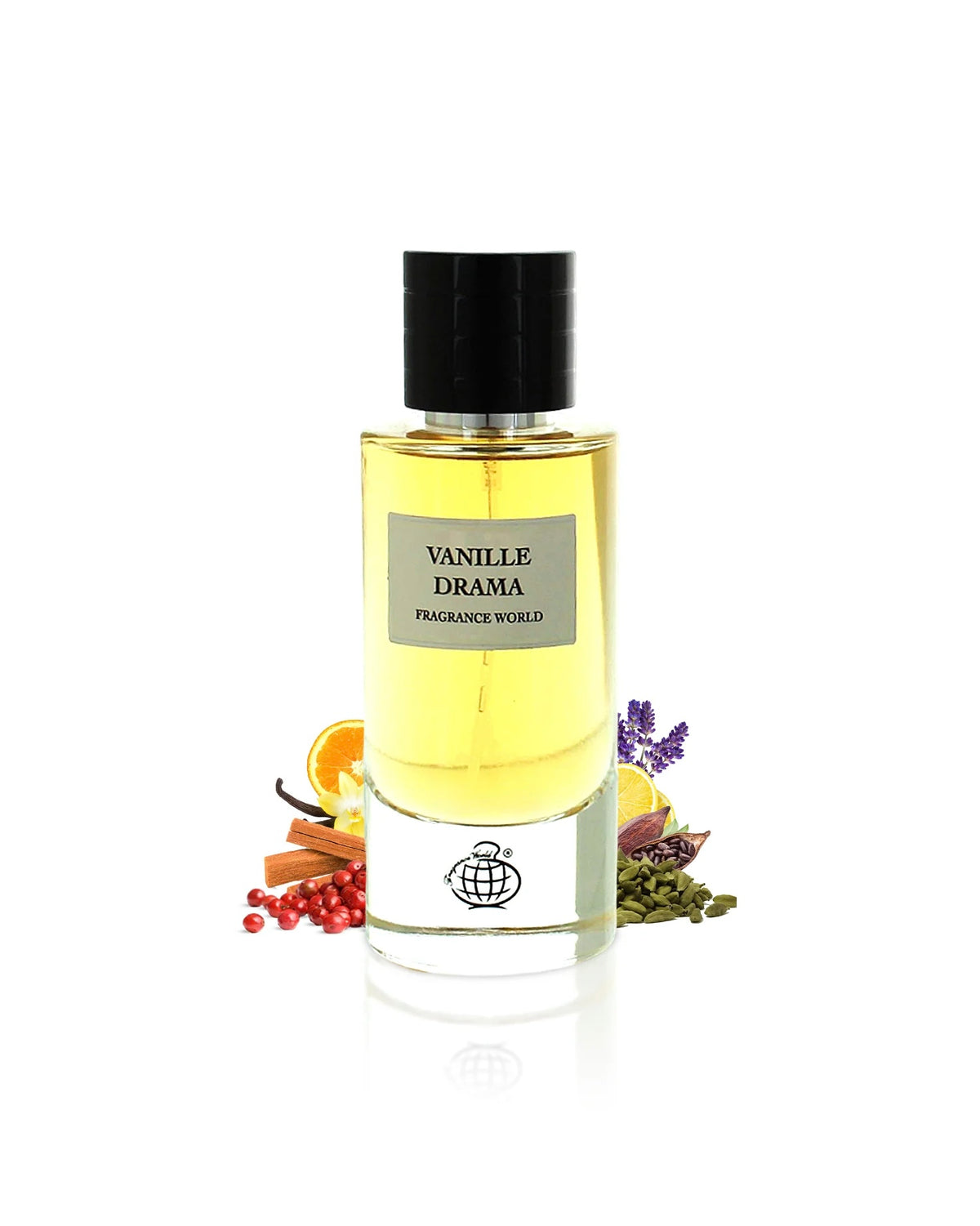 Flacon de parfum Vanille Drama Fragrance World Eau de Parfum unisexe original
