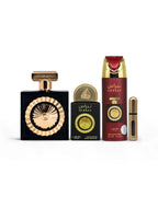 Coffret Nebras Lattafa Pride 3 pièces avec Eau de Parfum 100 ml, vaporisateur parfumé 200 ml et mini parfum 20 ml