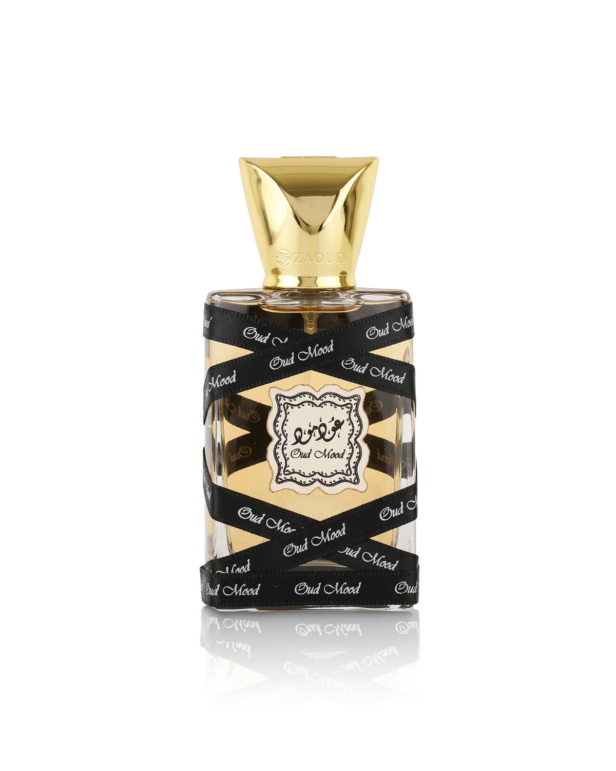 Flacon Oud Mood Lattafa Eau de Parfum 100 ml original, parfum oriental boisé aux notes de oud, safran, vanille et ambre pour homme et femme au Maroc.