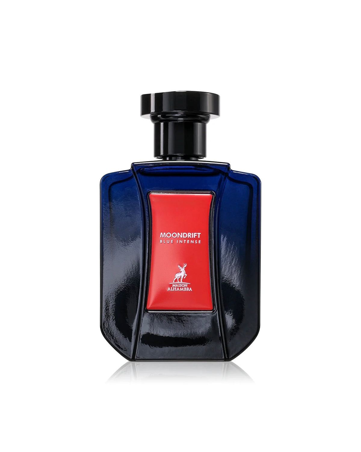 Flacon Moondrift Blue Intense Maison Alhambra Eau de Parfum 100 ml original pour homme, parfum aromatique frais aux notes de lavande, iris et musc au Maroc.